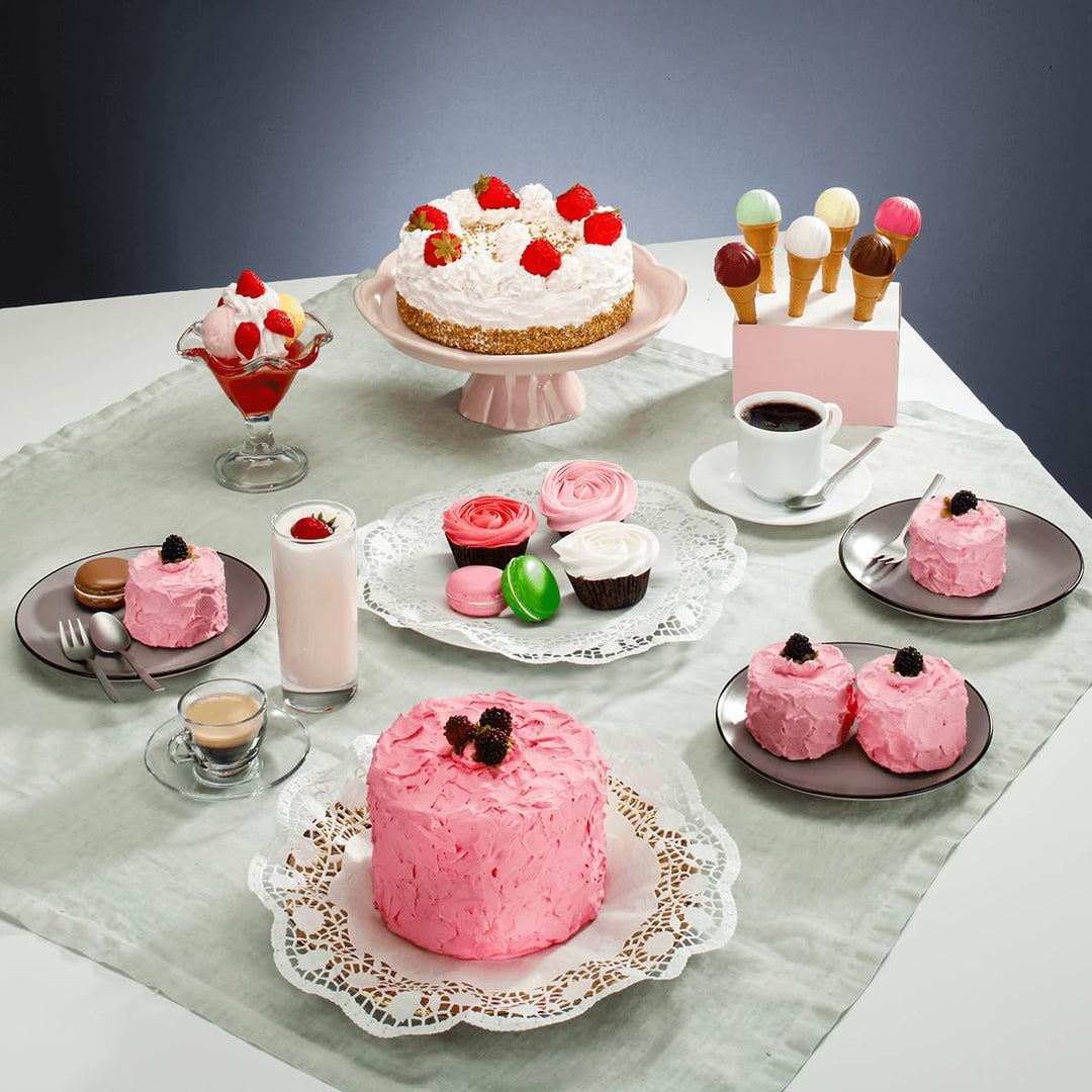 Erdbeer-Sahne-Torte Deko Erdbeertorte Lebensmittel-Attrappe Deko-Torte 21 cm Ø