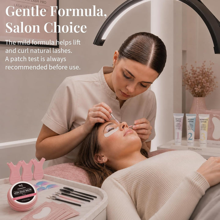 PERMANIA Wimpernlifting Set - Korean Lash Lifting Set - Verbessertes Wimpernwelle und Augenbrauen Li
