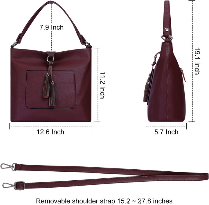 HAWEE Damen Handtasche Kunstleder Grosse Schultertasche Shopper Umhängetasche Frauen Elegante Henkel