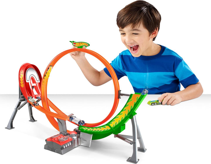 Hot Wheels acrobatische racebaan Power Shift Raceway