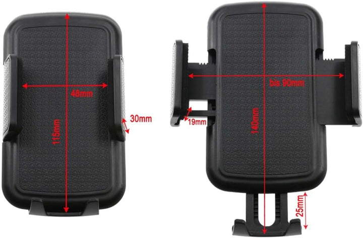 Armaturenbrett Universal Halterung für Smartphones Handys von 52-92mm Breite passend für z.B. Apple