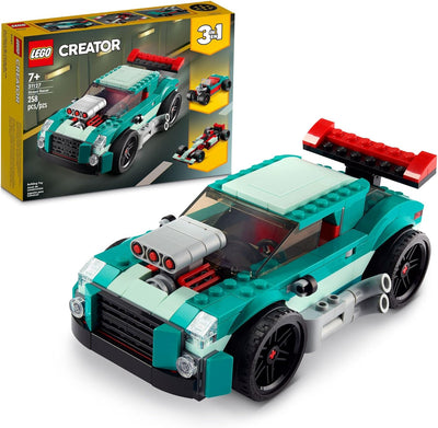 LEGO Creator 3in1 Street Racer 31127 Building Kit Featuring a Muscle Car, Hot Rod Car Toy and Race C
