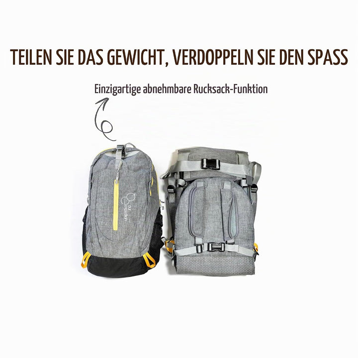OE Schulter-Trage für Kinder und Kleinkinder (1–4 Jahre) mit abnehmbarem Rucksack und Sonnendach, kl