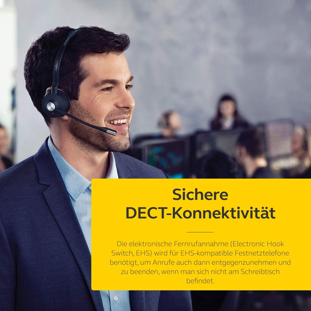 Jabra Engage 75 On-Ear Dect Stereo Kopfhörer - Skype for Business zertifiziert, mit Noise-Cancelling
