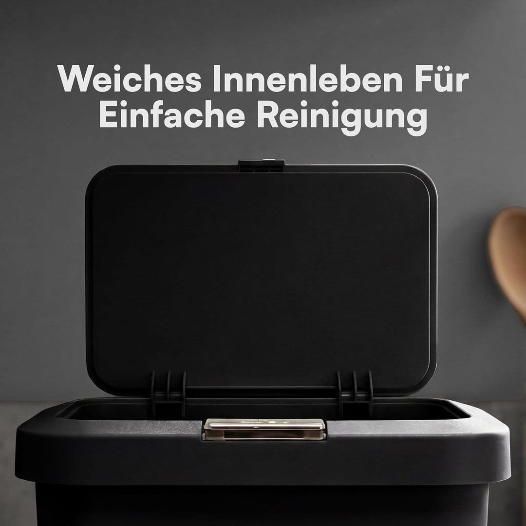 Tydi 4,5L Küchen-Biomüllbehälter mit Druckknopfdeckel - Komposteimer für die Küche - Rutschfester Bo