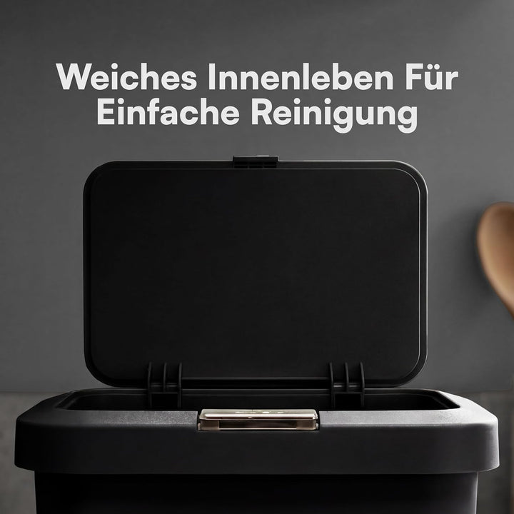 Tydi 4,5L Küchen-Biomüllbehälter mit Druckknopfdeckel - Komposteimer für die Küche - Rutschfester Bo