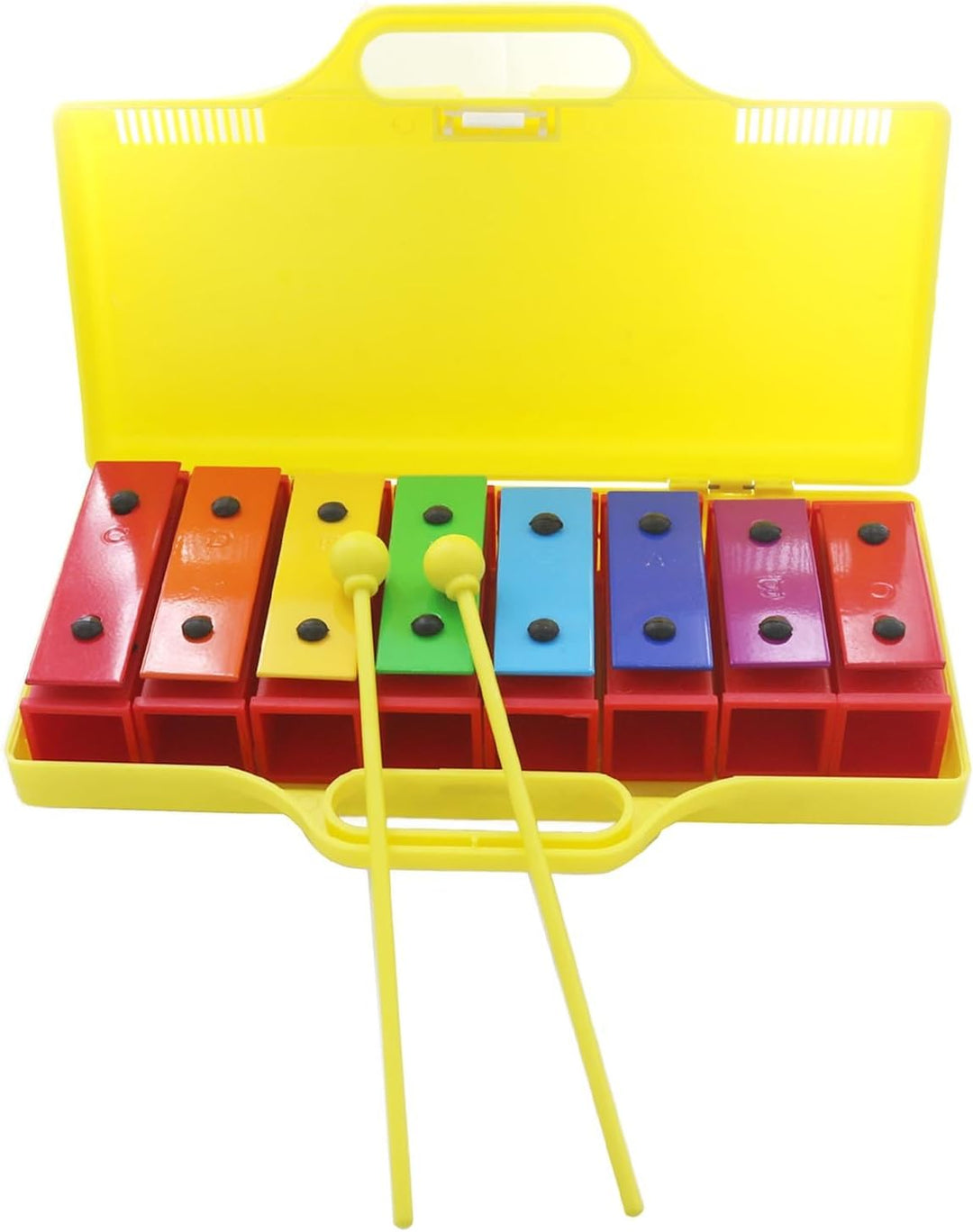 Alomejor Bunte 8 Notizen Glockenspiel Xylophon -Instrument mit 2 Schläger, Tollen Materialien und St