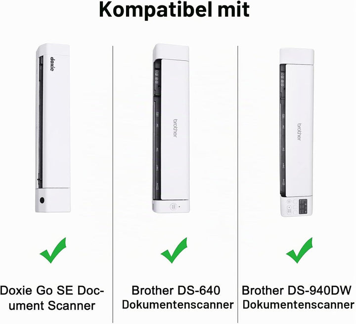 XANAD Tasche für Dokumentenscanner, kompatibel für Brother DS-640 / DS-740 / DS-940 Mobiler Scanner