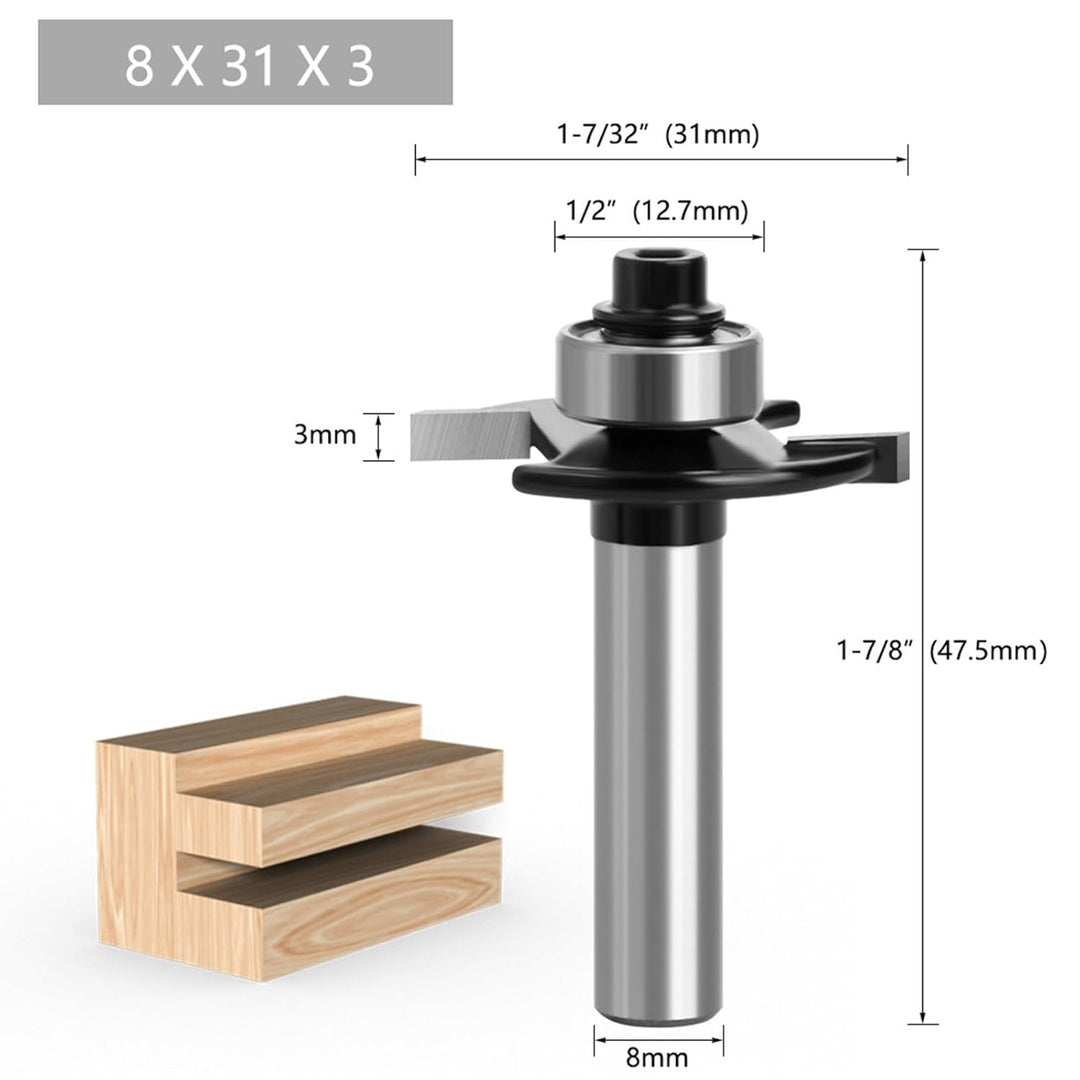 FräSer FüR OberfräSe ScheibennutfräSer FräSer FüR OberfräSe 8mm Schaft 4 StüCk 2 Mm,3 Mm,4 Mm,5 Mm M