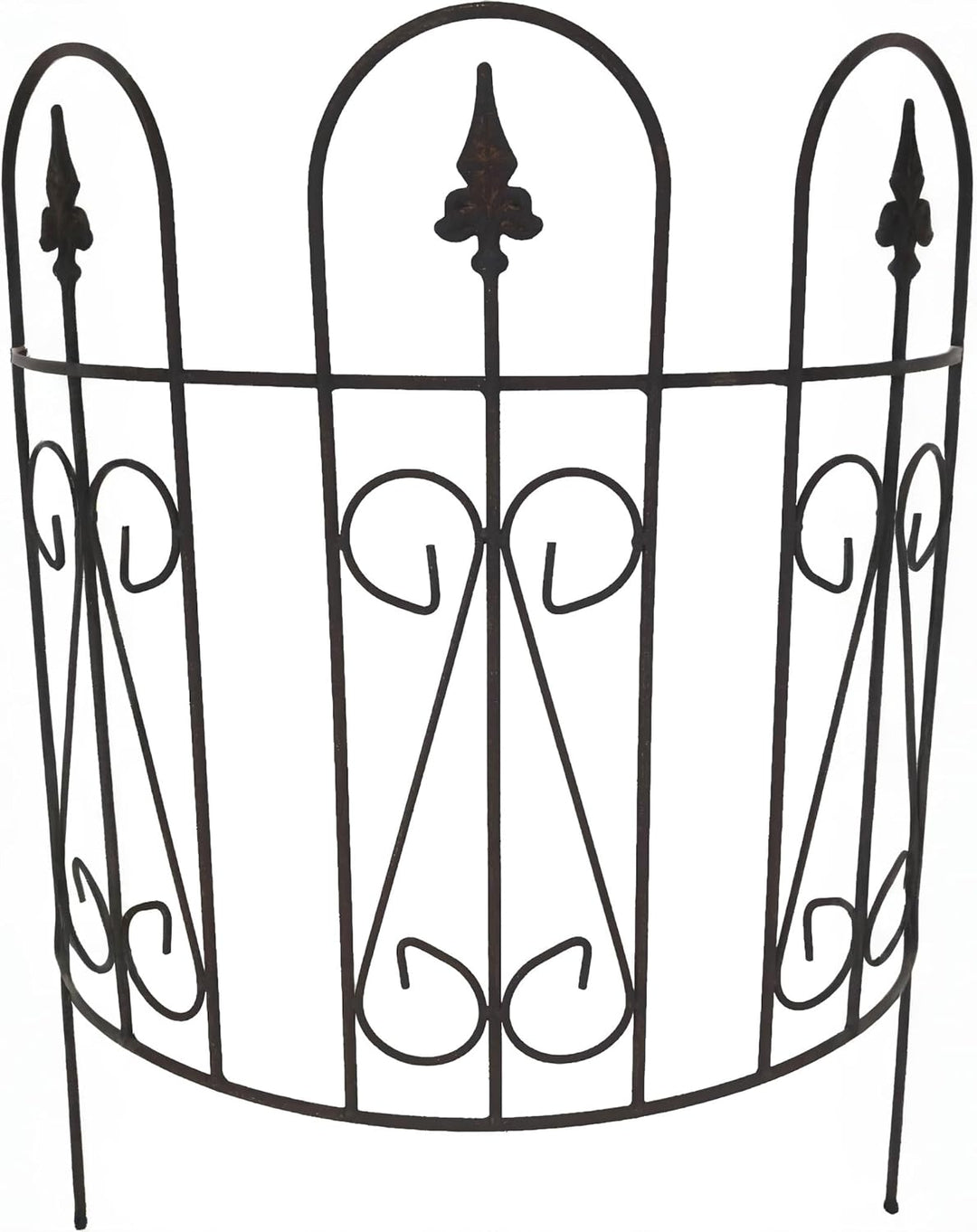 Staudenhalter Strauchhalter bodennah gebogen abgerundet Rankhilfe Metall Eisen Rost Deko (3er-Set)