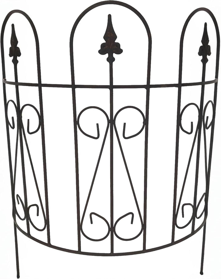 Staudenhalter Strauchhalter bodennah gebogen abgerundet Rankhilfe Metall Eisen Rost Deko (3er-Set)