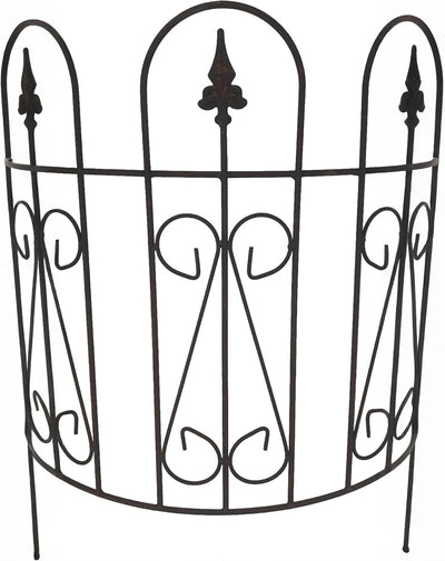 Staudenhalter Strauchhalter bodennah gebogen abgerundet Rankhilfe Metall Eisen Rost Deko (3er-Set)