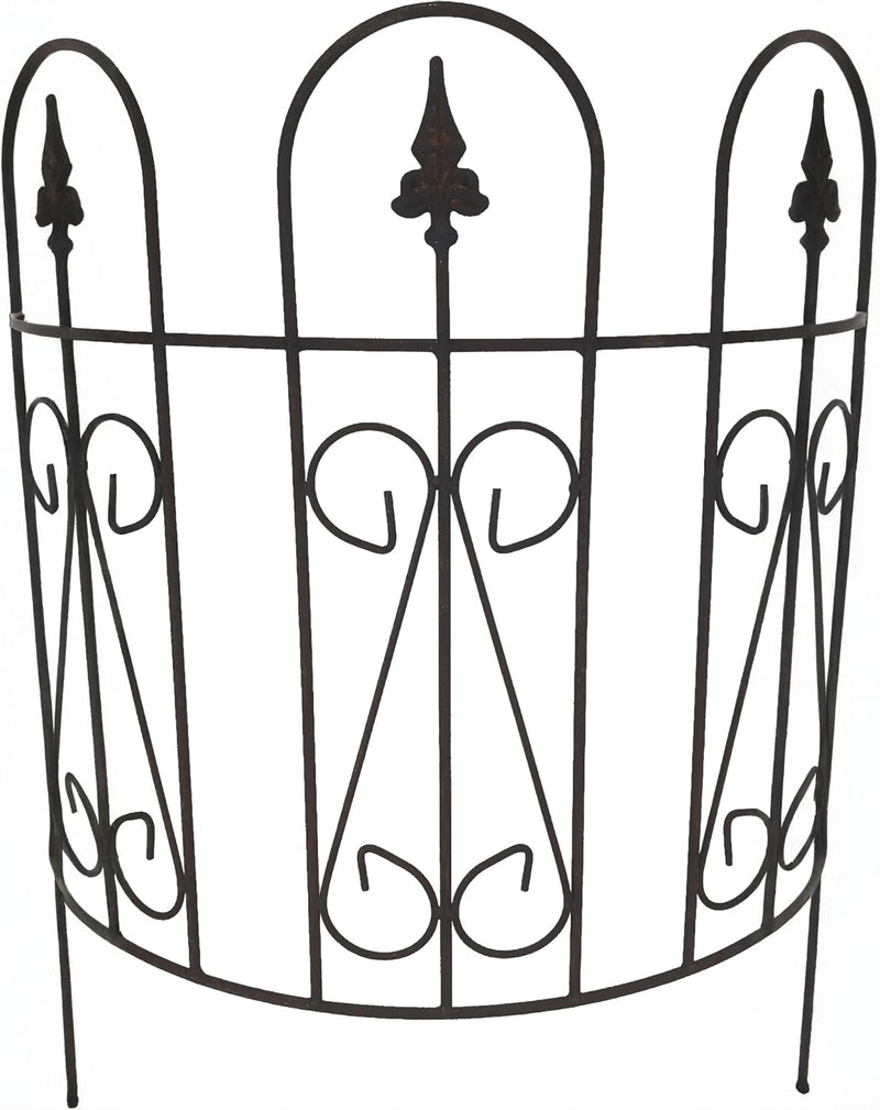 Staudenhalter Strauchhalter bodennah gebogen abgerundet Rankhilfe Metall Eisen Rost Deko (3er-Set)