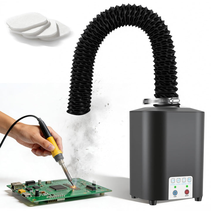 Lötrauchabsaugung Laser Absaugung 50W 128 m³/h Schweissrauchabsauger Lötdampfabsauger mit 3-Stufen-F