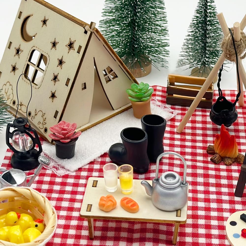 Wichtel Set Weihnachten Komplett, 38 Pcs Wichtel Zubehör Weihnachten Deko, Wichteltür Set Mit 70cm L