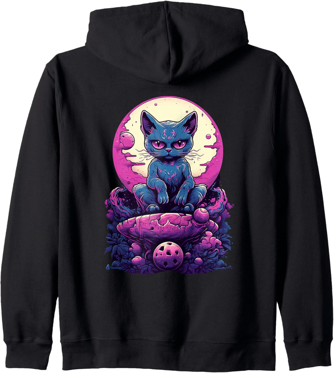 Coole pastel goth katze demon cat Kapuzenjacke
