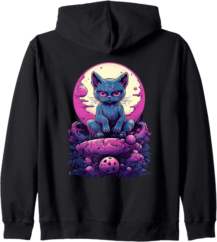 Coole pastel goth katze demon cat Kapuzenjacke