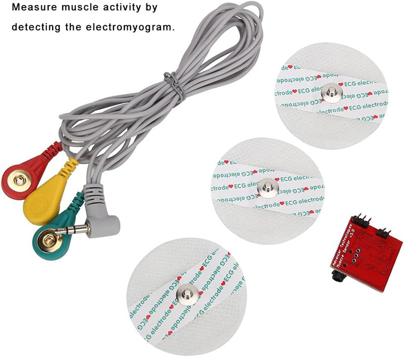 25 X 26 X 10 Mm EMG-Signal Muskelsensor Elektromyographischer Sensor EMG-Verbindungsleitung Einweg-O