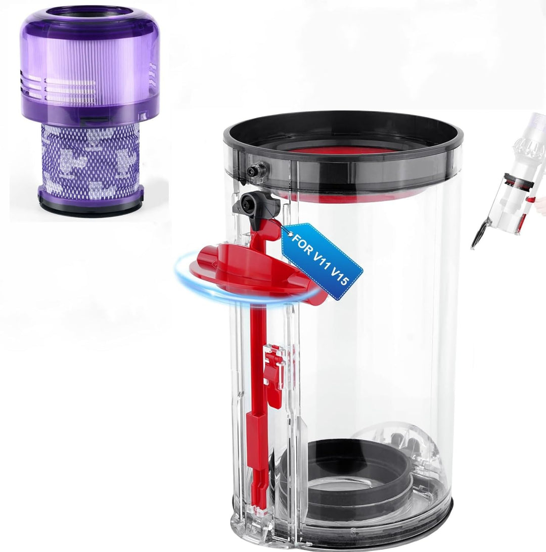 Staubbehälter für Dyson V11 V15 SV14 SV15 SV17 SV22 Behälter Filter Ersatzteile Zubehör Staubsauger