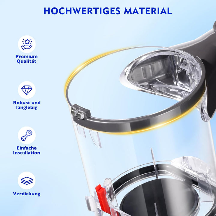 V6 Staubbehälter für Dyson V6 DC58 DC59 DC62 DC74 Staubsauger Ersatzteile, A Schnittstelle Staubbech