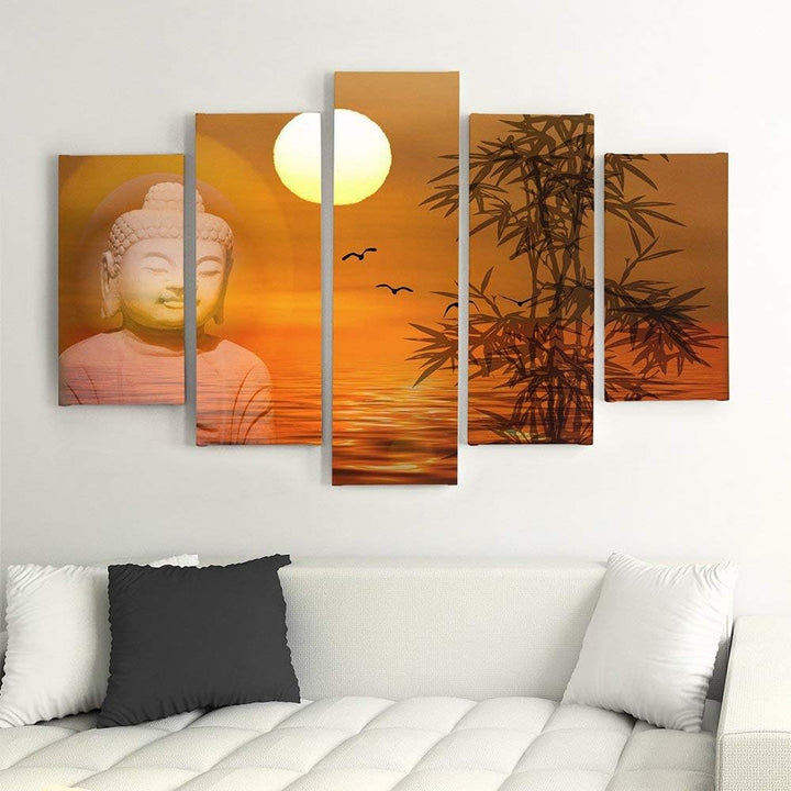 Feeby. Leinwandbild - 5 Teile - Bilder Wand Bild Wandbilder Kunstdruck XXL, 5-Teilig, Typ A, 300x140