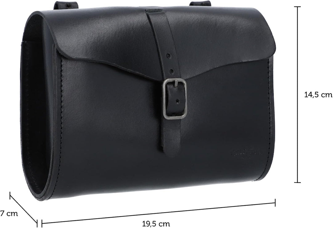 Gusti Satteltasche Leder - Marianne V. Damen und Herren Lenkertasche Ledertasche diebstahlsicher Fah