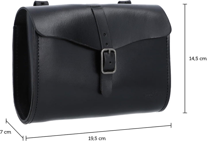 Gusti Satteltasche Leder - Marianne V. Damen und Herren Lenkertasche Ledertasche diebstahlsicher Fah