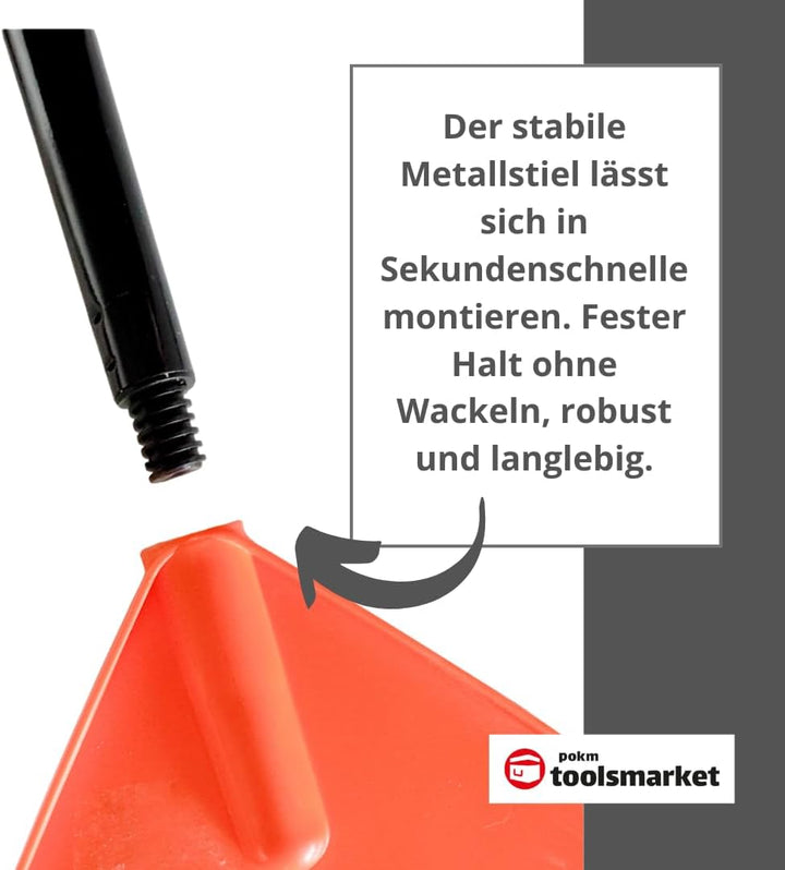 XXL Laubrechen mit Schraub-Metallstiel – 26 Zinken, 63 cm Arbeitsbreite – Grosser Gartenrechen Laubg
