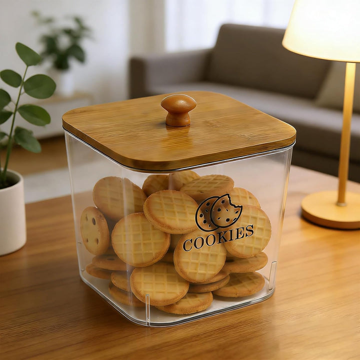 Keksdose Aufbewahrung 2L – Backzubehör Aufbewahrung Keksdose transparent luftdicht, Cute Cookie Stor
