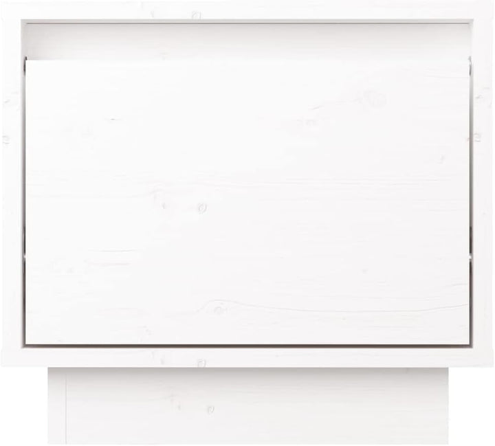 Bedside Table Nachtkonsole Beistelltisch mit Stauraum Night Stand Nachttisch Weiss 35x34x32 cm Massi