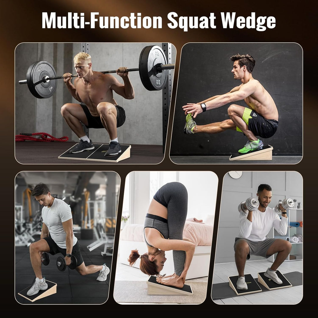 Sportneer Wadendehner Schrägbrett 540 KG – 15° / 20° Slant Board für Knieretter, Squat Wedge, Kraftt