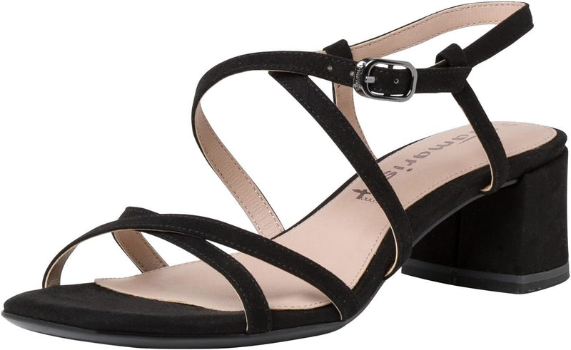 Tamaris Damen Sandaletten, Frauen Sandalen,TOUCHit-Fussbett 37 EU Schwarz, 37 EU Schwarz