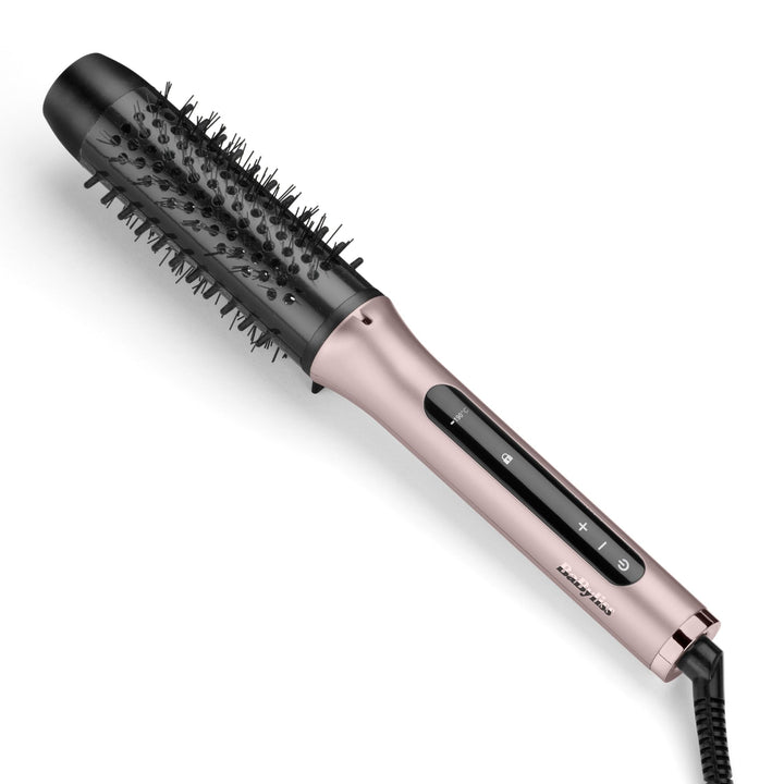 BaByliss Volume Boost Thermische Warmluftbürste – NEU 2025, 38-mm-Heizbürste mit Lockenfunktion, Ion