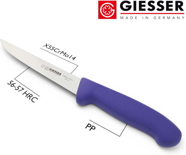Giesser seit 1776 - Made in Germany - Ausbeinmesser 15 cm Halal, lila, nachhaltiger griff, rutschfes
