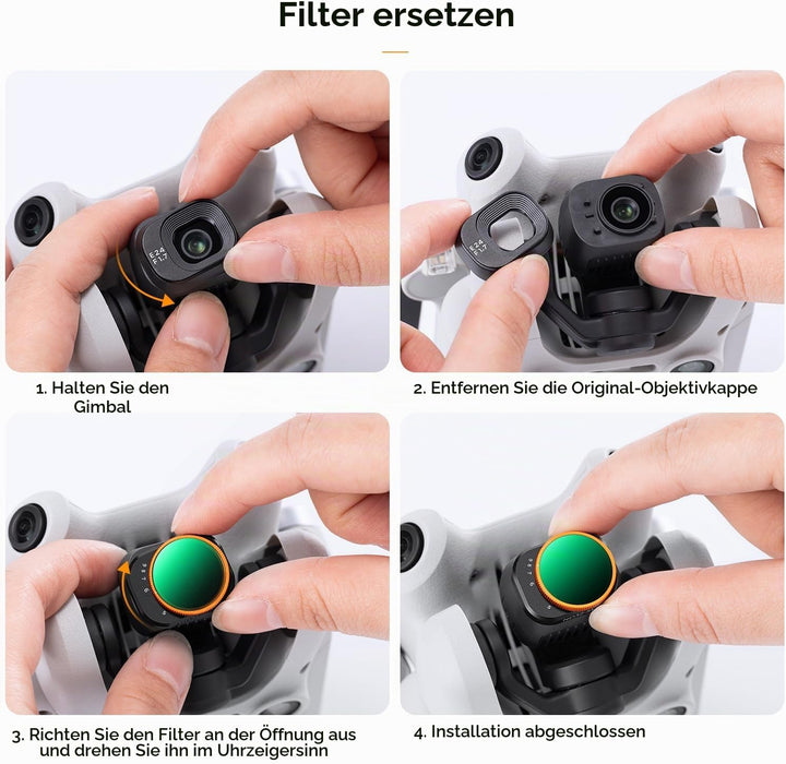 K&amp;F Concept Mini 4 Pro ND Filter, Variable ND Filter Stufen Variable Filter kompatibel mit DJI Mini
