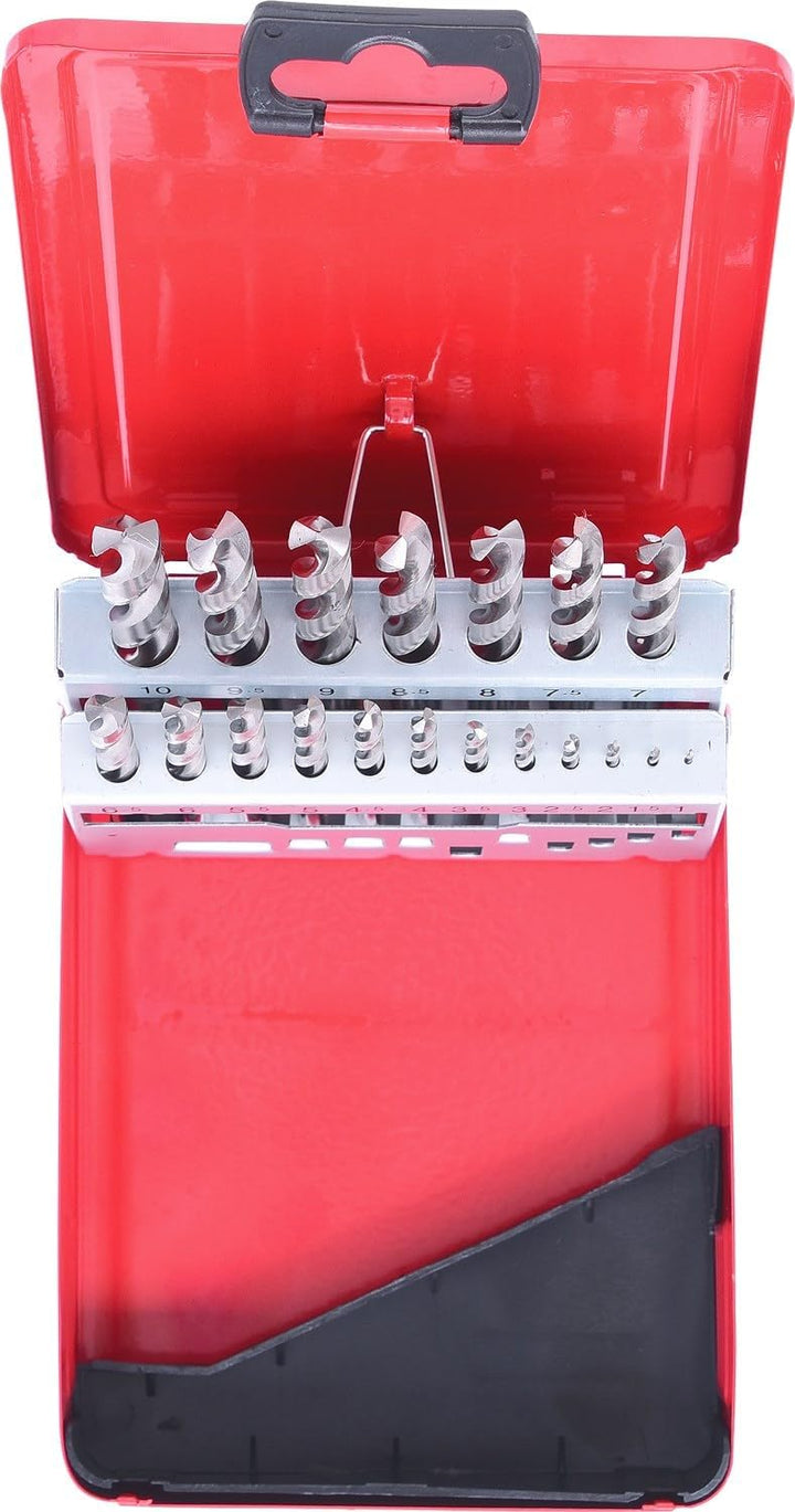 KS Tools 330.2610 HSS-G Spiralbohrer-Satz, Stahlblechkassette, 19-tlg. 1-10mm