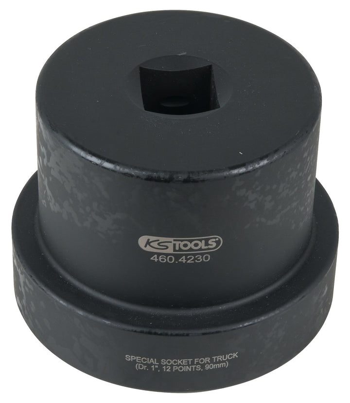 KS Tools 460.4230 1' Achsmuttern-Schlüssel mit Führungsbund, 12-kant, 90 mm