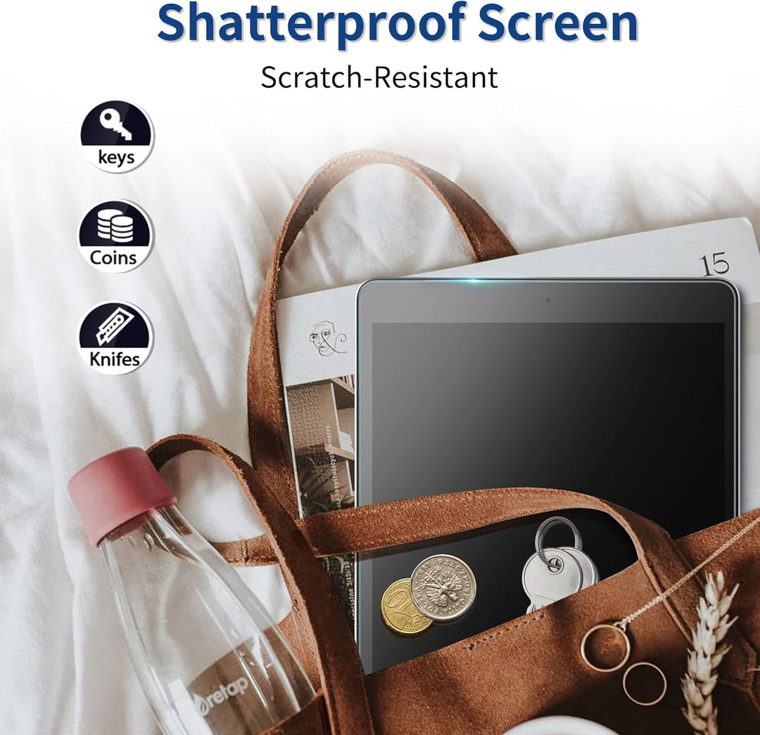 EasyAcc Tastatur Hülle Kompatibel mit iPad 10.2 Zoll 9. / 8. und 7 Generation mit Schutzfolie, [QWER