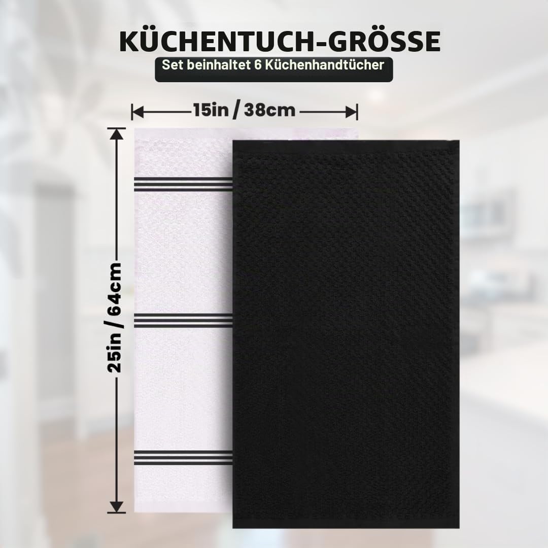 Infinitee Xclusives Küchentücher aus 100 % Baumwolle, ultraweiche Geschirrtücher, super saugfähige F