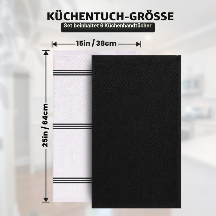 Infinitee Xclusives Küchentücher aus 100 % Baumwolle, ultraweiche Geschirrtücher, super saugfähige F