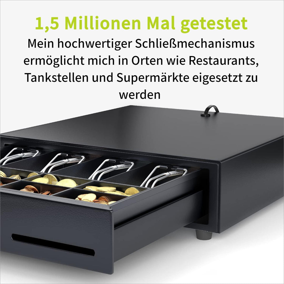 ACROPAQ Kassenschublade - Öffnung elektrisch mit RJ11 Anschluss, Kassenlade 33 x 33 cm, Unterbau gee