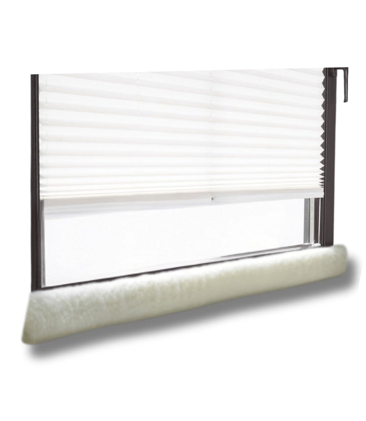 K. &amp; N. Schurwolle 551 Schurwoll-Zugluftstopper für Fenster 120 cm, Natur