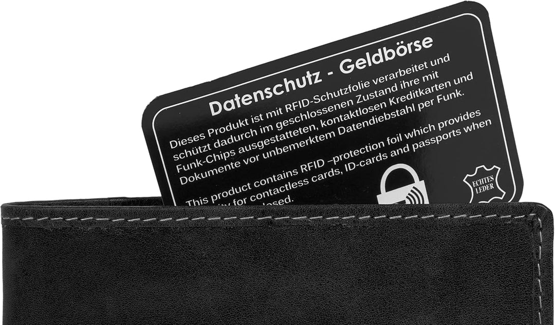 bruno banani kleine Geldbörse im Querformat Echt Leder Herren | Klassische Geldbörse, praktisches Po