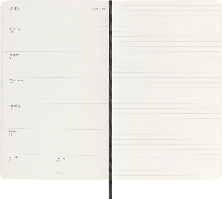 Moleskine Wochenplaner 2023-2024, 18-Monats-Agenda, Akademisches Tagebuch, Wochenagenda mit weichem