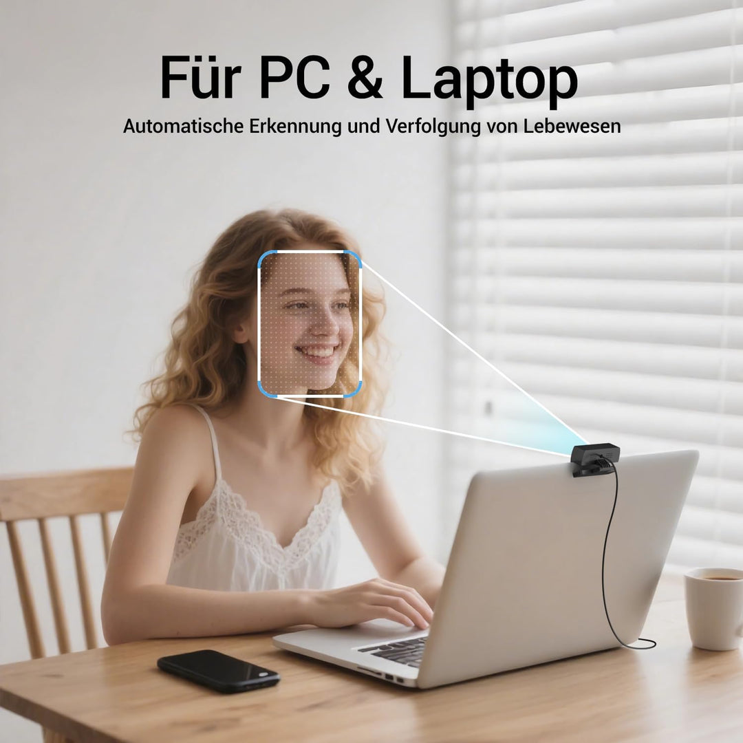Webcam 2K, USB A Webcam mit Mikrofo, Kamera PC, Rauschunterdrückung Automatische Fixfokus für Live S