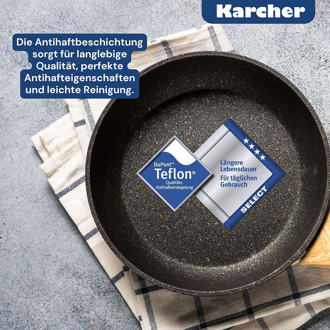 Kopf Topfset Josie aus Edelstahl - Induktionstöpfe mit Schüttrand, Literskala und Glasdeckel – 14-te