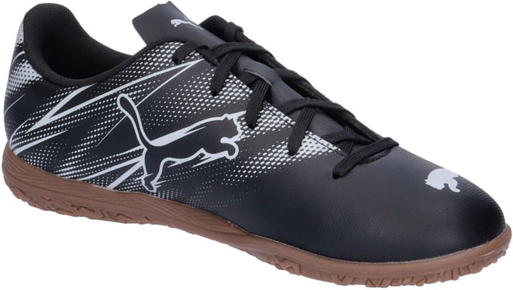 PUMA Unisex Kinder Attacanto Turf Training Soccer CleatsSneaker 32.5 EU Puma Schwarz Silber Mist, 32