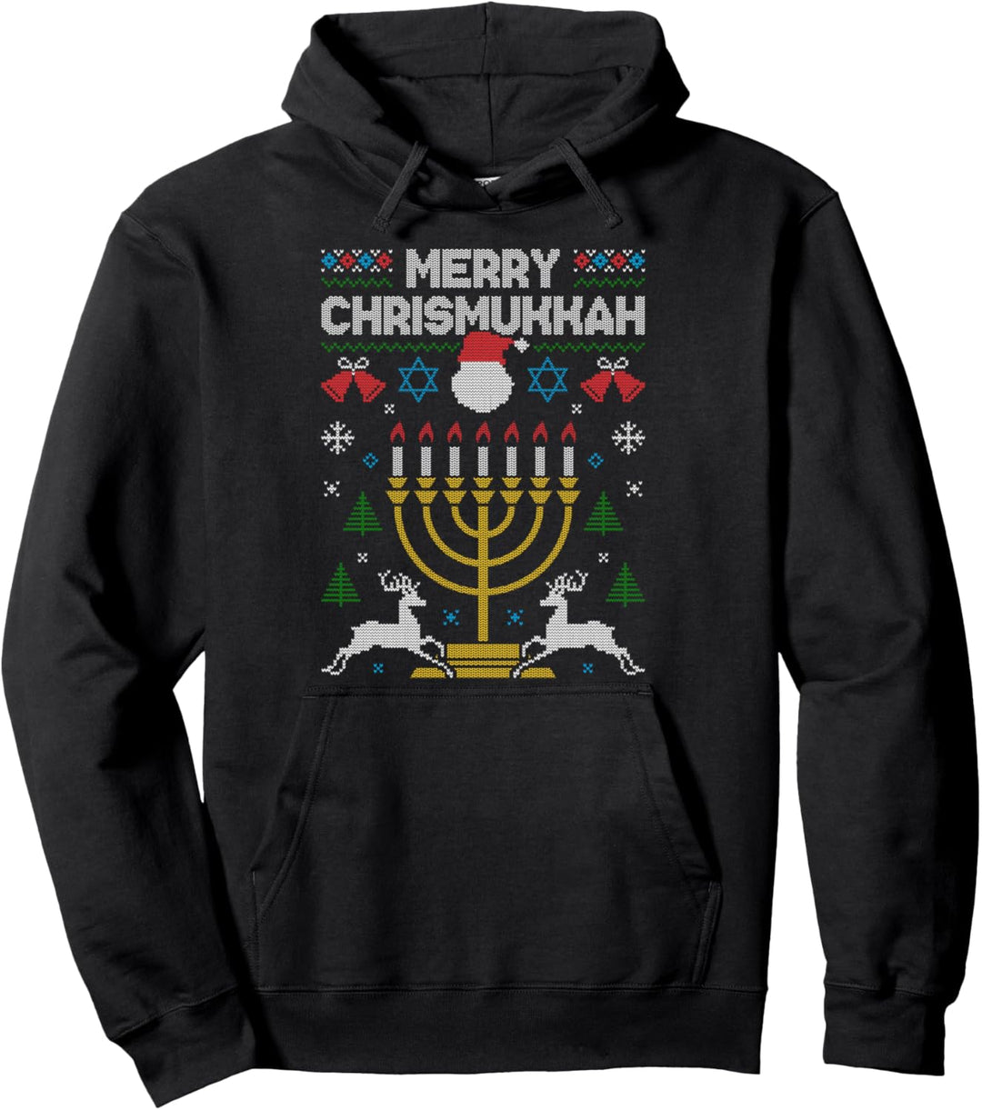 Merry Chrismukkah Jude Happy Hanukkah Ugly Christmas Sweater Pullover Hoodie