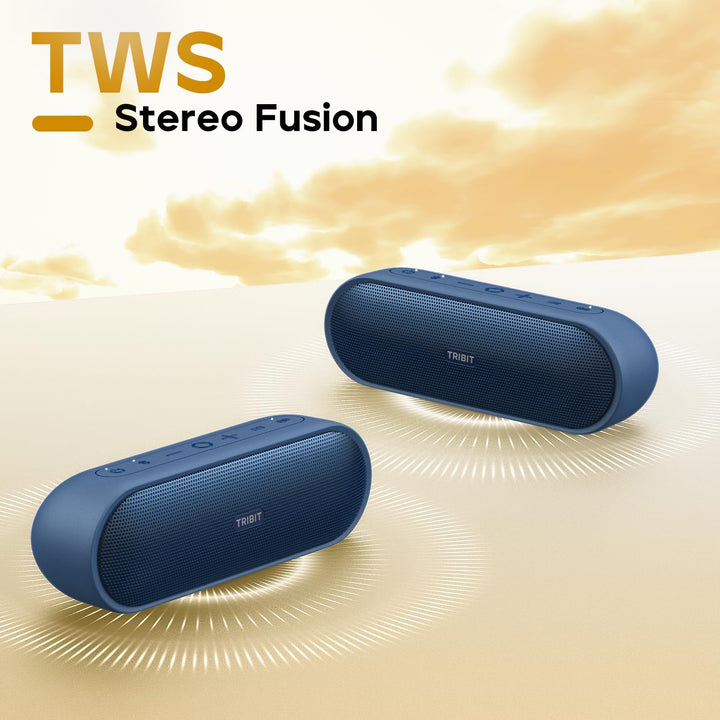 Tribit tragbarer Bluetooth-Lautsprecher XSound Plus 2, drahtloser Lautsprecher 30W mit XBass, IPX7,
