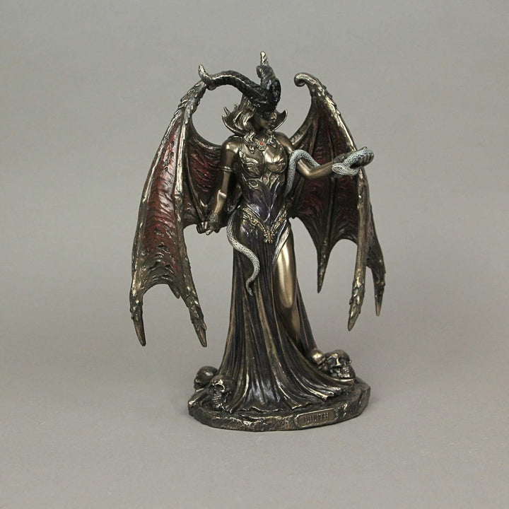 Veronese Design Lilith The First Woman Statue aus kaltgegossenem Kunstharz, Antik-Bronze-Finish, Fan